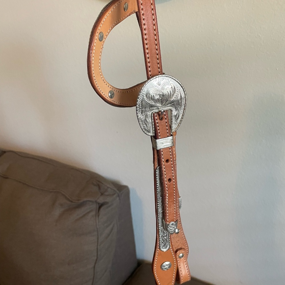 Schneider Tan and Silver Leather Bridle